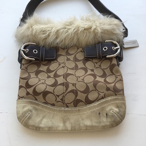 Coach Fur trim Bag - Picture 3 of 7